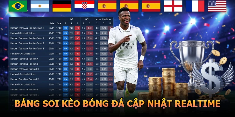 Bảng soi kèo bóng đá cập nhật realtime